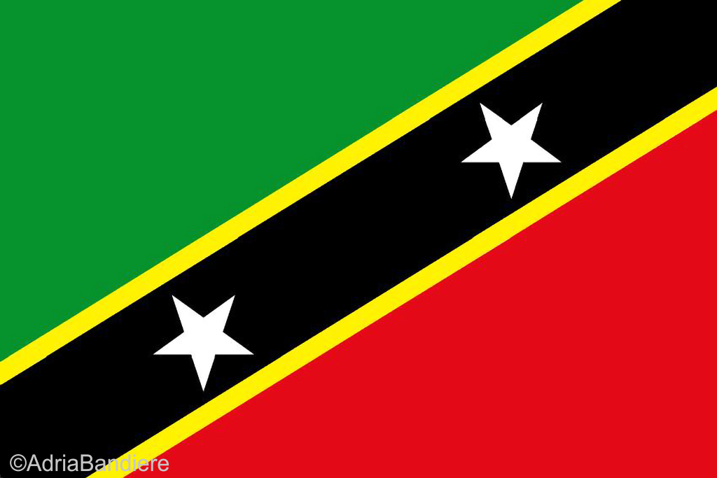 Pavillon. 70x100 Etamine St Kitts & Nevis (6)