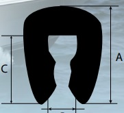 Liston PROFIL UV35 PVC Noir