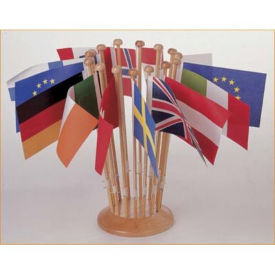Oriflamme de Table 40X20cm, support laiton, impression RV