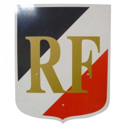 Ecusson porte 5 drapeaux tricolore 40x50cm (avec RF)
