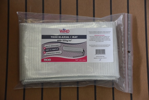 Tissu Biaxial+Mat 600+225g/m² - (1m²)