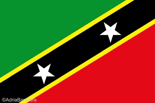 Pavillon. 50x75 Etamine St Kitts & Nevis (6)