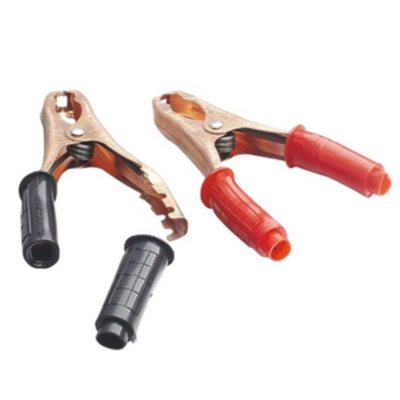 Pince accuchargeur croco rouge - noir