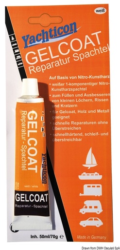 Gelcoat Gris clair retouche + Catalyseur - 75ml
